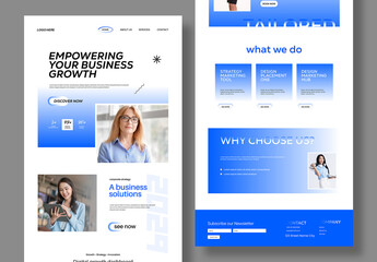 Business Landing Page Layout Design