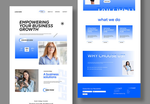 Business Landing Page Layout Design