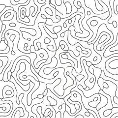Fototapeta premium Black Abstract Line Art Pattern Design.