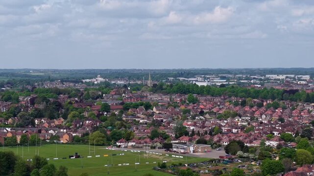 The town of Kettering Northamptonshire Aerial View
