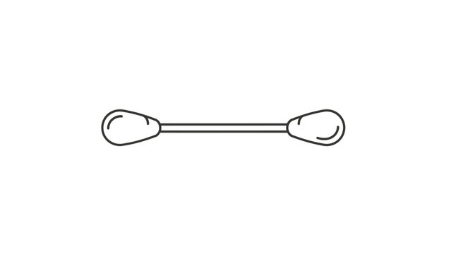 Simple Line Drawing of a Double Ended Dildo.