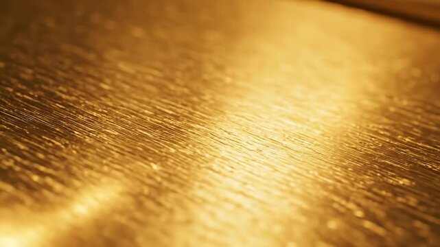 Brushed gold metallic texture with elegant light reflection and luxury abstract surface design.