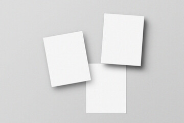 Fototapeta premium Minimal Floating Trio Portrait Mockup with Depth Effect