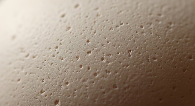 Macro eggshell texture background, extreme close up of porous brown egg surface, organic calcium material with natural pits and bumps