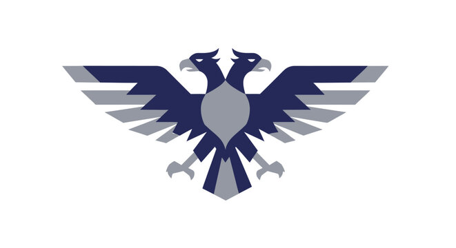 Majestic Two-Headed Eagle Symbol, Ancient Heraldic Emblem Design
