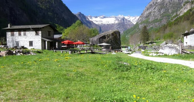 Spring landscape in the Mello valley.