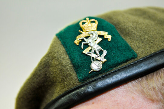 Soldiers of the 2nd Battalion, The Mercian Regiment, stand in disciplined formation with assault rifles during a formal military parade, dressed in multi-terrain pattern camouflage and berets.