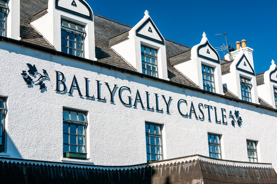 Ballygally Castle Hotel, a 17th-century historic castle transformed into a hotel, located on the Causeway Coastal Route in Larne, County Antrim, Northern Ireland, owned by Hastings Hotels.