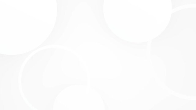 White minimal circle background soft abstract shapes, clean bright space, gentle gradients, modern neutral style. Perfect for corporate videos, medical slides, product promos, titles, and overlays.