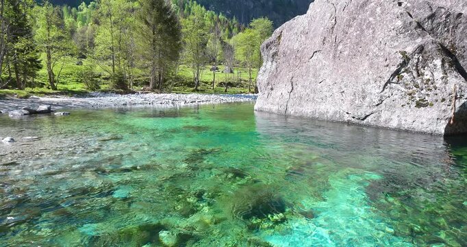 The whisper of the turquoise water in Mello valley.