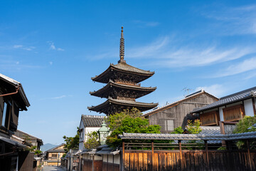 Obraz premium Yasaka Pagoda Higashiyama Kyoto old town street