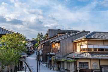 Obraz premium Traditional Street with Yasaka Pagoda in Higashiyama Kyoto Japan