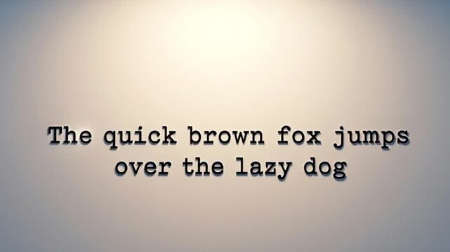 Text overlay featuring a classic pangram sentence provides a professional typographic example for design layouts and font testing.