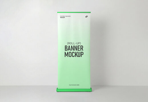 Roll-Up Banner Mockup Template