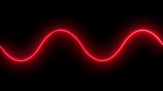 abstract glowing neon line loop animation. abstract saber neon frame loop background.4k animation video