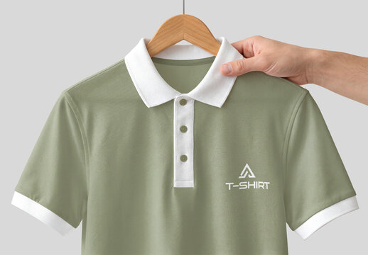 Polo T-Shirt Mockup on Hanger