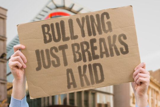 "Bullying Just Breaks A Kid" Prolonged peer harassment fundamentally alters a child's confidence and academic engagement. BULLY. BREAK. CHILD. CONFIDENCE. ACADEMIC.