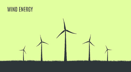 Wind Energy - Sustainable power turbines © Andrej D