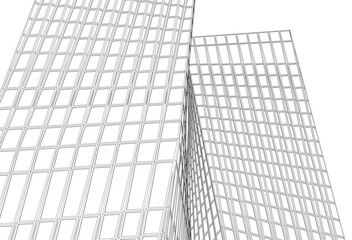 Fototapeta premium Modern architecture. Building concept sketch.