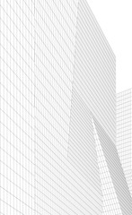 Fototapeta premium Modern architecture. Building concept sketch.