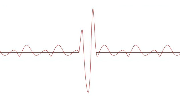 Terahertz time‑domain spectrometer (cinematic variation) &ndash; close‑up of a sample under the THz beam, showing the time‑domain waveform and Fourier transform spectrum, isolated on solid white background