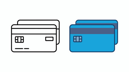 Fototapeta premium Bank Credit Card Payment Icon Set Vector Illustration