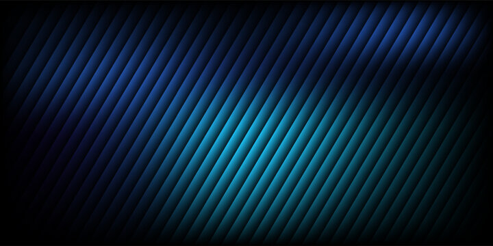 Biru Dan Navy Gradient Ripple Glass Tekstur Pada Latar Belakang Gelap. Desain Abstrak Digital Modern Menampilkan Garis Vertikal Halus Dan Rasa Gerakan Cair Dinamis