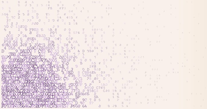 Lateral Data Drift - Binary Gradient and Floating Digital Cipher. Virtual AI.