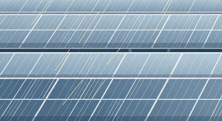 Obraz premium close-up solar panel surface texture with reflective blue photovoltaic cells for renewable energy
