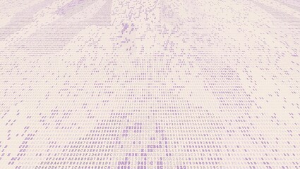 Obraz premium Digital Topography - The Binary Waveform of Global Data Flux and Information Architecture. Perspective.