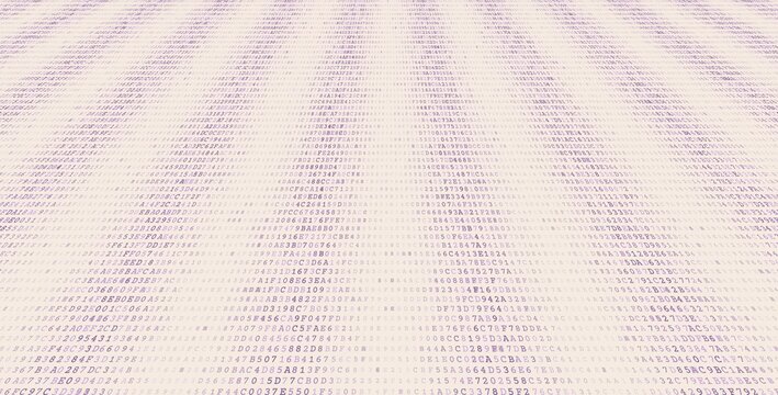 Data Clusters - Minimalist Binary Grid with Shifting Tonal Density. Perspective.