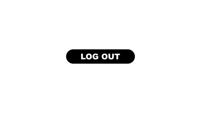 Animated log out button click interaction for website ui and mobile app user experience sign out