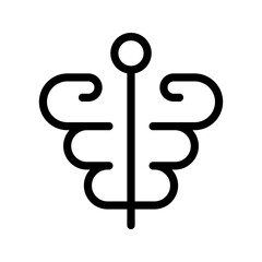 Obraz premium Elegant Caduceus Medical Symbol Icon Pack for Healthcare, Pharmacy and Hospital Branding