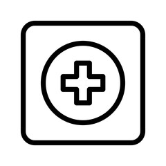 Obraz premium Bold Medical Plus Icon Collection for Healthcare, Emergency Care and Hospital Medical Services