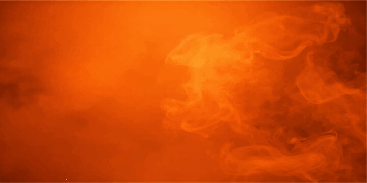 Inferno fire flames in the sky with burning smoke and glowing orange red heat energy background design
