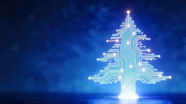 Circuit board shaped as a Christmas tree