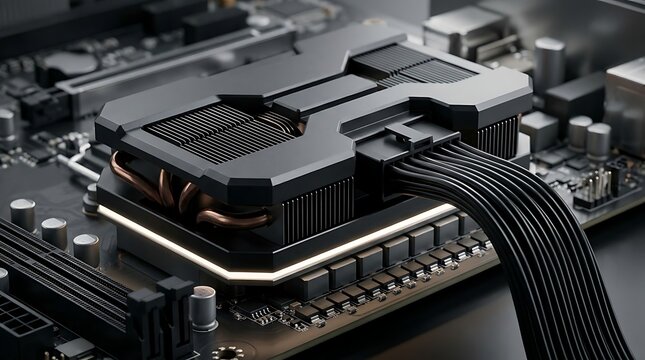 Advanced computer processor cooling system with heat pipes and fan connected to motherboard for enhanced performance and overclocking