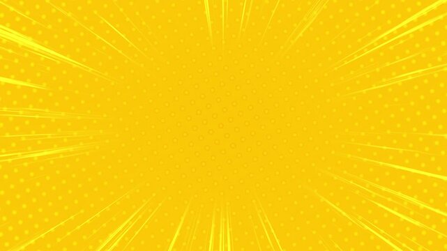 pop art yellow background animation