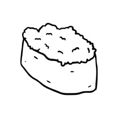 Japanese food. The Gunkans. Hand-drawn vector illustration © Anastasiya Shmakova