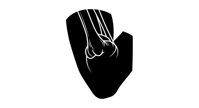 Anatomical human joint silhouette vector illustration