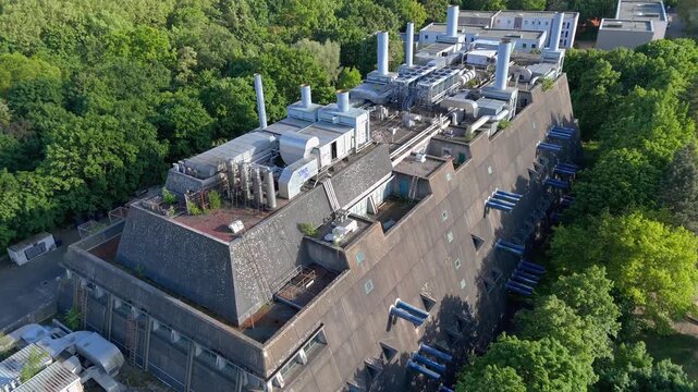 Mausebunker in Berlin. Brutalist Architecture. Former research facility of experimental medicine of the Charite, Germany
