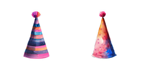Obraz premium party hat watercolor vector illustration