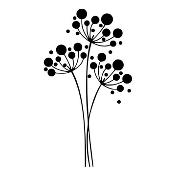 abstract tree with flowers