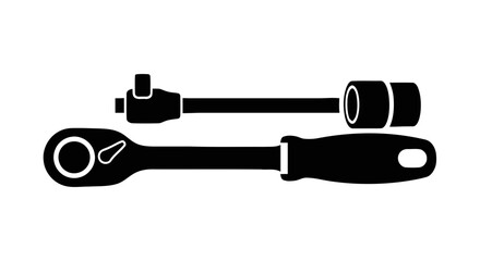 Fototapeta premium Wrench and socket set tools.