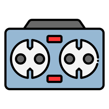 European Power Outlet with Two Sockets Illustration