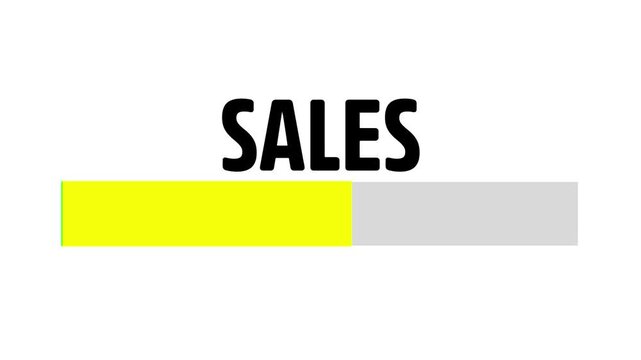 4k animation of sales progress bar completion ideal for visualizing business success in your projects