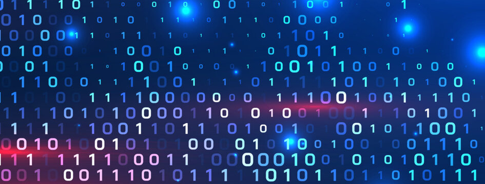 Modern Binary code concept digital virtual technology banner