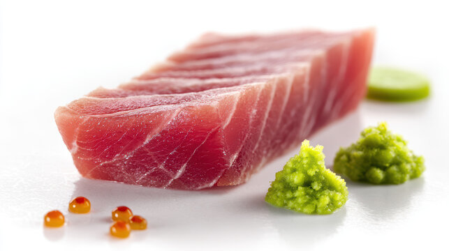 transparent bluefin tuna otoro with soy-chili pearl