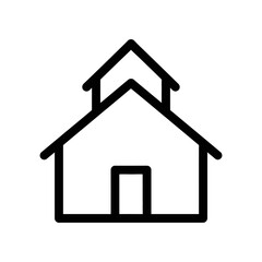 Fototapeta premium Minimalist black house icon vector illustration isolated on white background