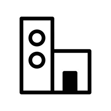 Minimalist elevator buttons icon flat design vector illustration isolated